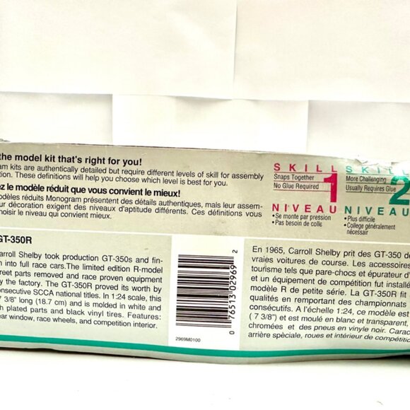 onogram 1965 Ford Mustang Shelby Gt-350r Race Car Model 1 24 Open box - Picture 4 of 4